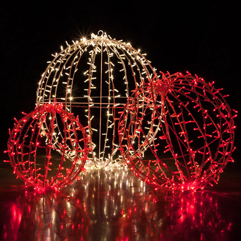 Présentoir lumineux à del méga sphère 20", Rouge