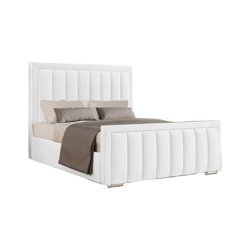 Yatton Upholstered Bed, White, Super King (6')