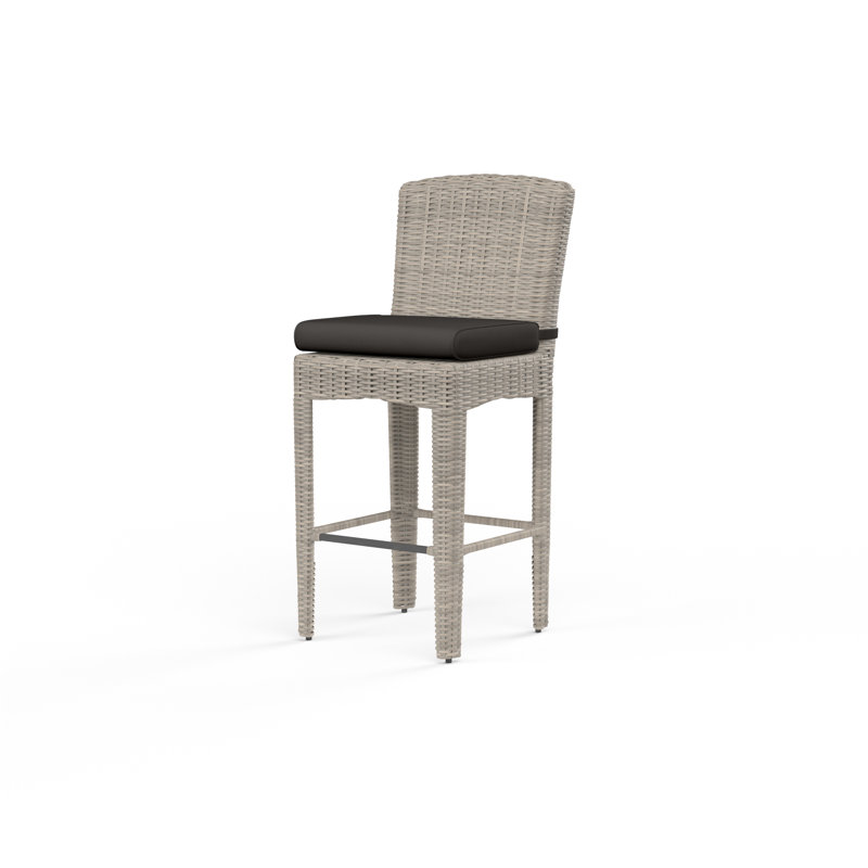 Manhattan Outdoor Bar Stool, Bar Stool (30" Seat Height), Echo Midnight Sunbrella®
