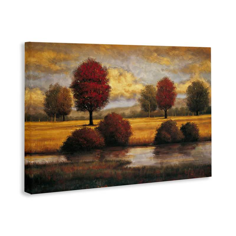 Art mural sur toile Serene Stream & Trees, design par Gregory Williams, H 16 po x l 24 po