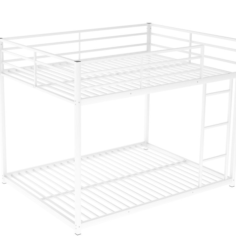 Metal Full Over Bunk Bed, White - Modern And Convenient For Homes Bed With Practical Stylish Bedroom, Full, White