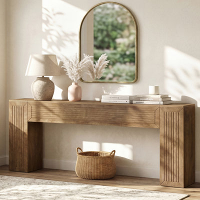 78.74" Extra Long Console Table, Narrow Entryway Table With Sturdy Base, Farmhouse Sofa  Table For Hallway, Living Room, Entry