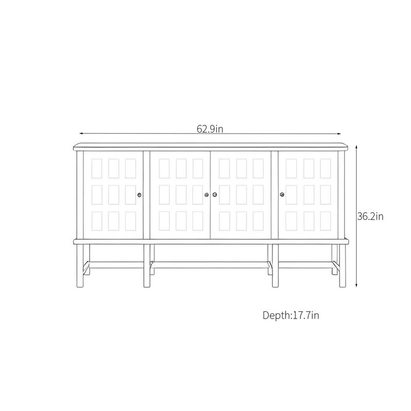 Commode Simple Home, Brun orangé
