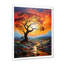 Baobab africain avec des couleurs de l'arc-en-ciel - reproduction d'art sur toile, arbre baobab-97171494-97171501