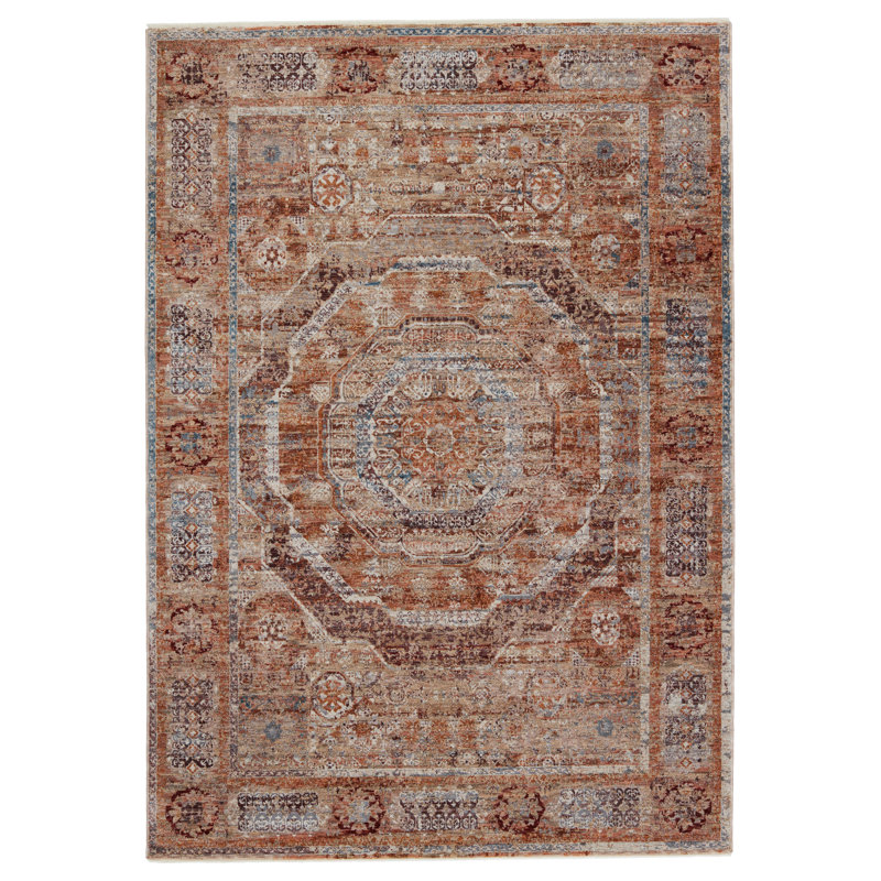 Tapis oriental rouille Devoss, Rectangle 5 pi x 8 pi