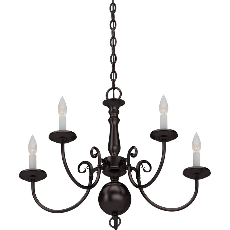 Ballenton 5-Light Indoor Antique Bronze Classic/Traditional Candelabra Chandelier, Antique Bronze