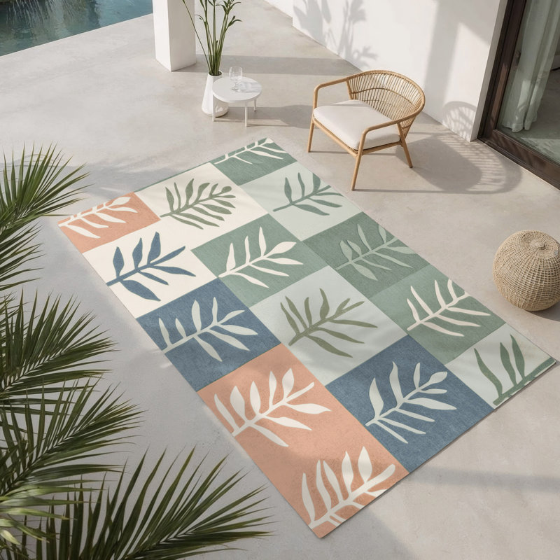 Garden Melody Indoor And Outdoor Area Rug, Rectangle 9' x 12'