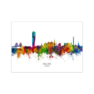 Malmo Sweden Skyline by Michael Tompsett - 1 Piece Wall Art