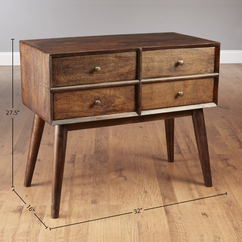 Blodgett 4-Drawer Accent Chest, Walnut