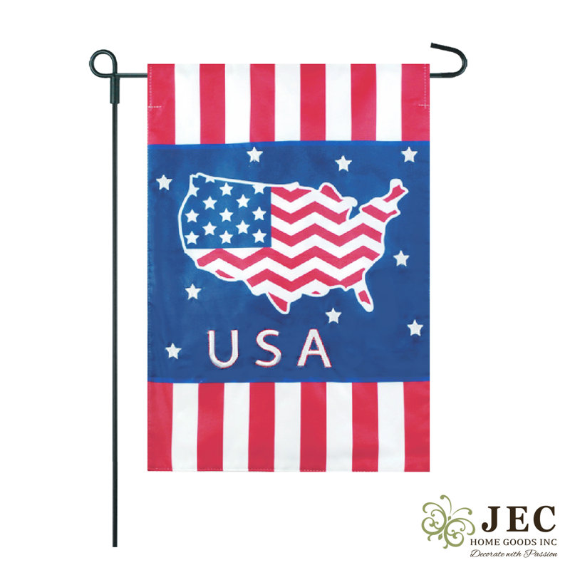 18 x 13 po americana stripe é.-u. en nylon à 2 côtés 18 po americana drapeau de jardin