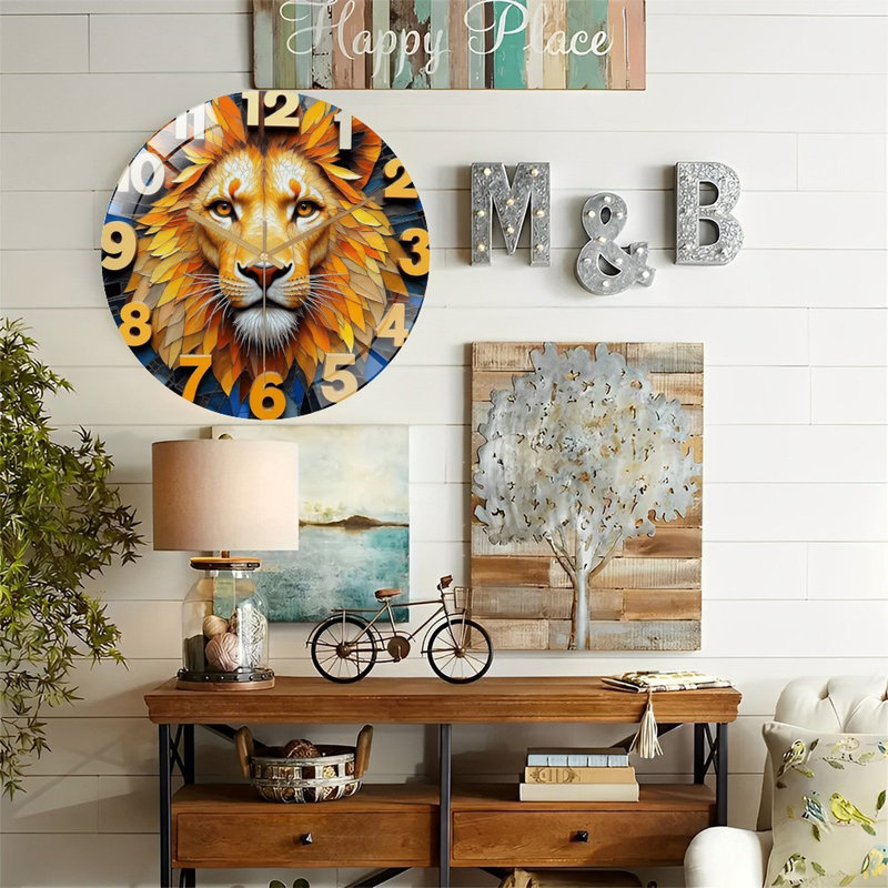 Horloge murale Lion