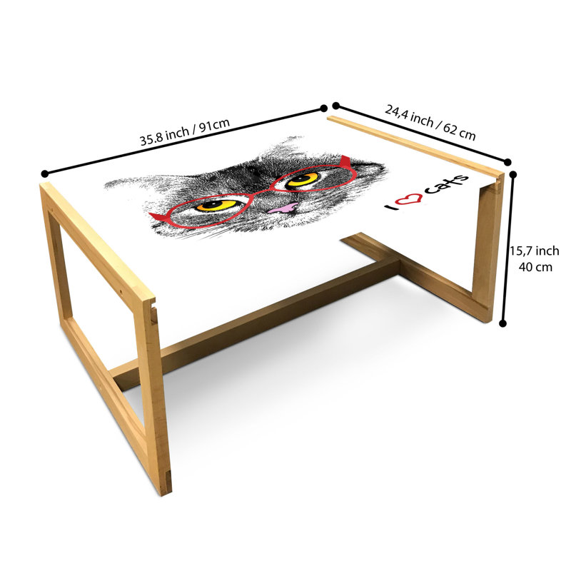 Jaiya Sled Coffee Table, 90cm H x 62cm W x 40cm D