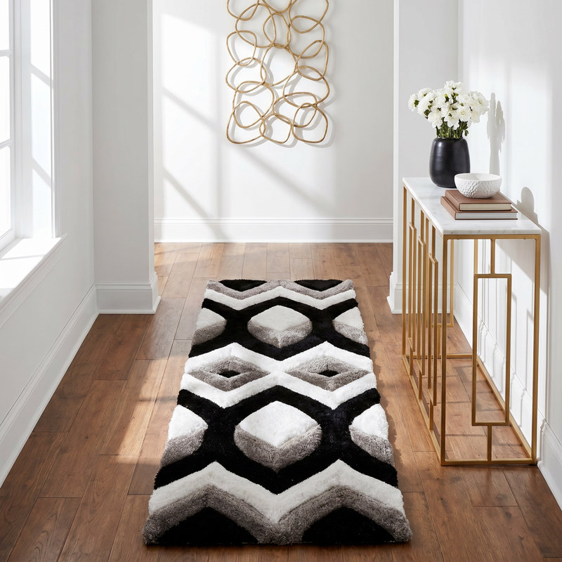 Tapis à poils longs Hathaway, Tapis de couloir 7 pi 9 po