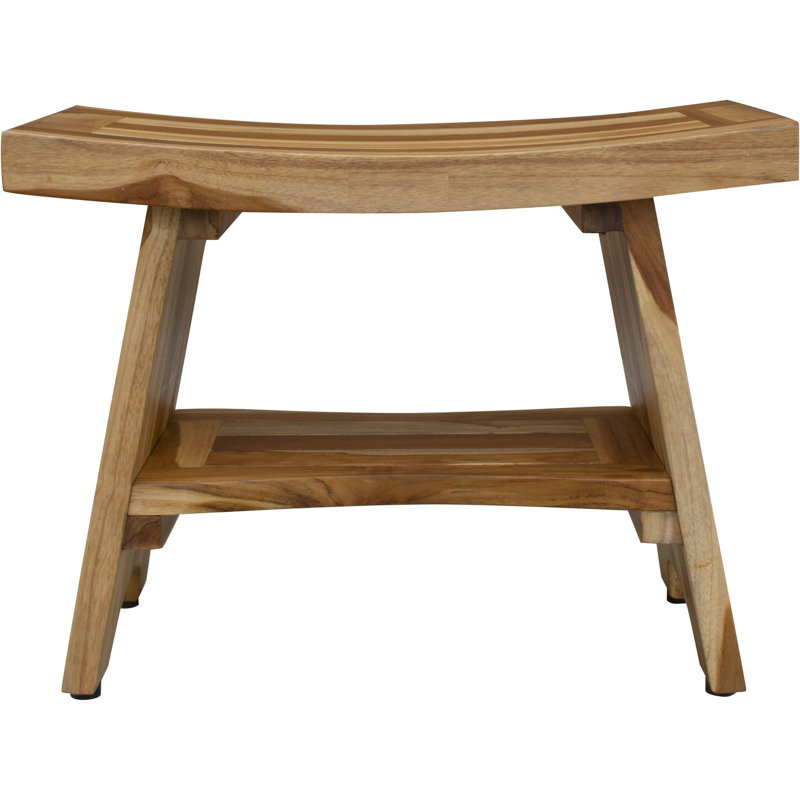 18" X 24" Teak Shower Bench, Brown