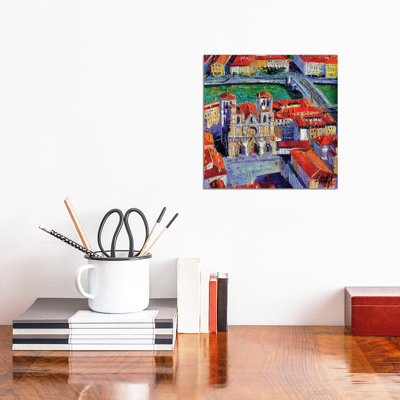 View Over Cathedral Saint-Jean Lyon by Mona Edulesco - Wrapped Canvas Gallery-Wrapped Canvas Giclée