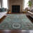 Machine Washable Indoor/Outdoor Xhevrie Green Rug-111820085