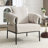 TS Modern Decorative Chair, Living Room Side Chair With Gold Metal Legs, No Wheels, Suitable For Dressing Area, Reception Room, Office,Teddy Fleece Upholstered Metal Foot Sofa 1PC-561014107