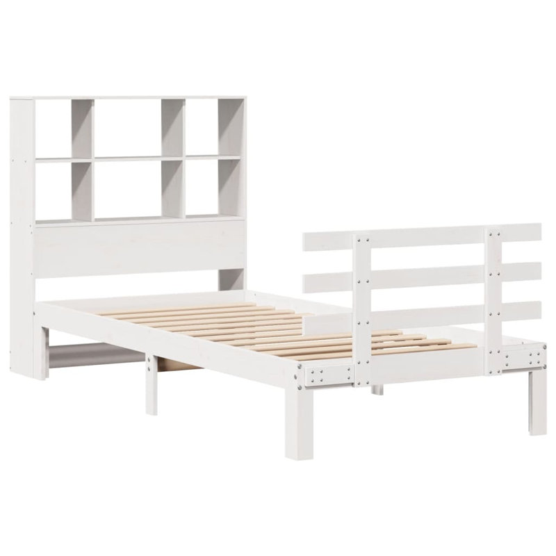 Daryanani Solid Wood Bed, 160 x 200 cm, White
