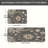 Line Art Floral Pattern, 2 Pcs Non Slip Kitchen Mats-1667538453