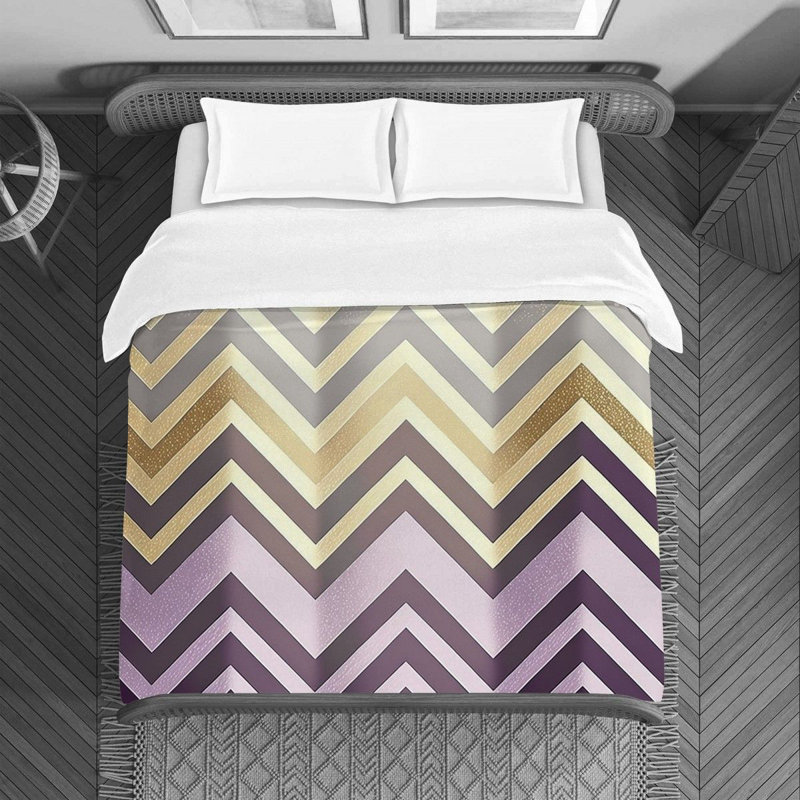 Chevron Chevron / Zig Zag Duvet Cover, Queen Duvet Cover
