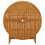 Grinnell Round Teak Solid Wood Outdoor Dining Table - 110 cm W 110 cm D