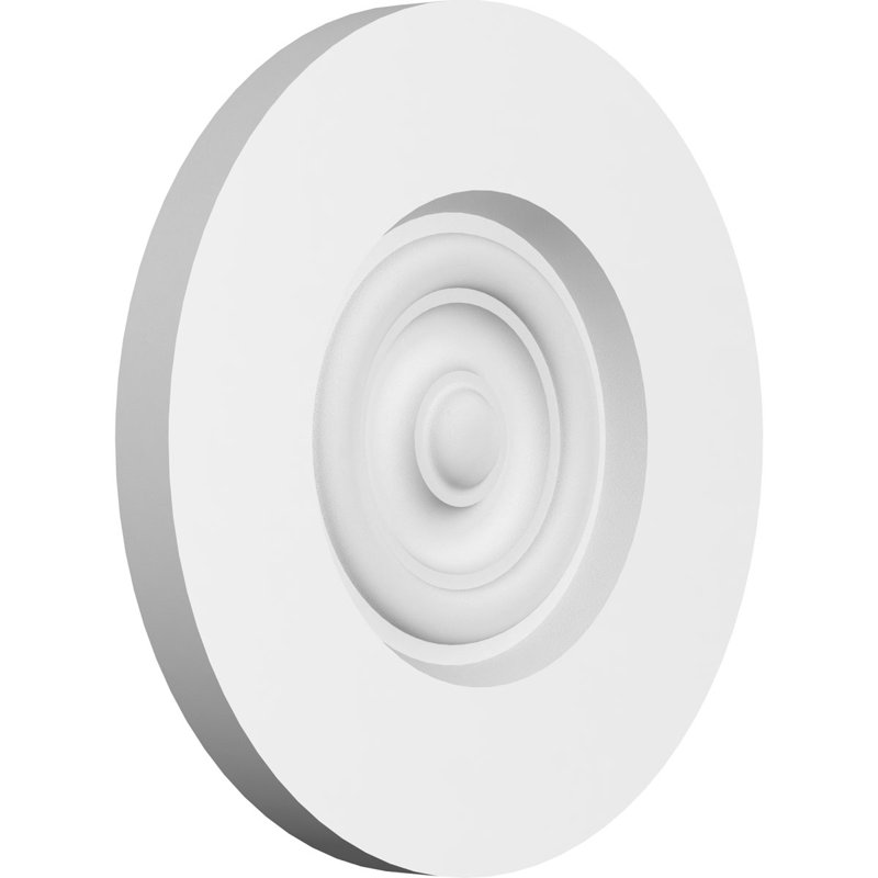 Rosette standard Grayson Bullseye avec bord carré, H 6 po x l 6 po x p 0,5 po