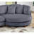 Contemporary 2Pc Sectional Set XL Plush Corduroy Fabric Camel Color LAF Sofa RAF Round Chaise W Pillows Living Room Couch-706762381