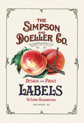 The Simpson and Doeller Co., affiche vintage, H 66 po x l 44 po x P 1,5 po