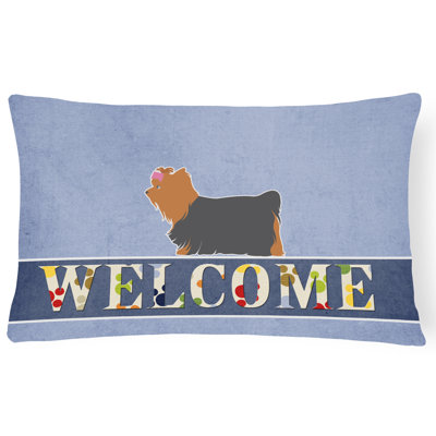 Coussin Yorkshire Terrier Yorkie Welcome
