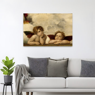 The Two Angels Classic Traditional Abstract Landscape Nature Wall Art Print