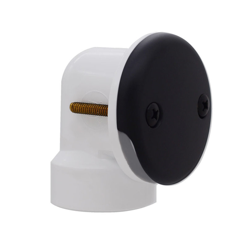 Façade de baignoire 3-1 / 8 "à deux trous et vis, Noir mat
