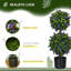 70cm Faux Lavender Topiary in Cement Pot