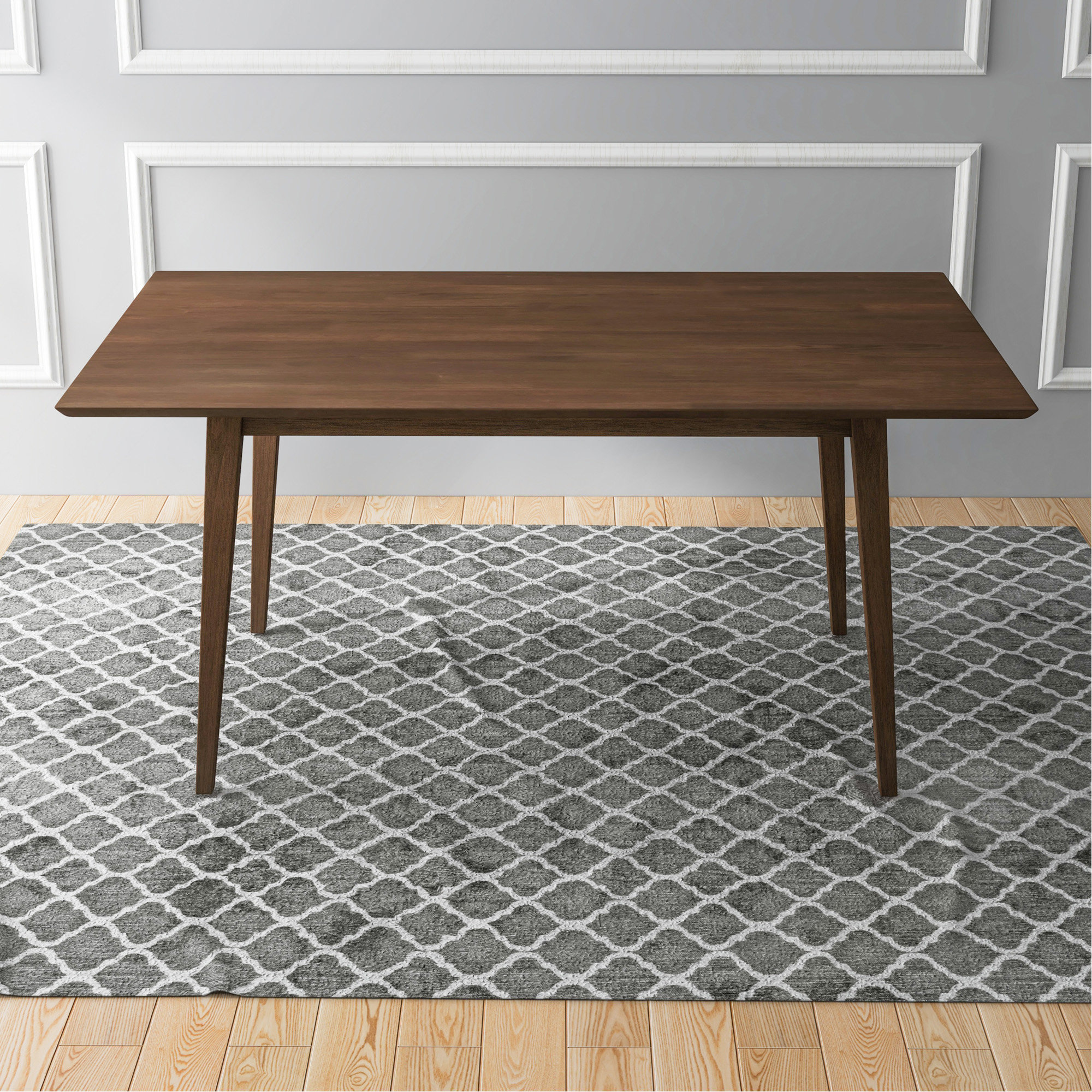 Corrigan Studio Mary Modern Style Solid Wood Rectangular Dining Kitchen ...