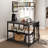 46''W Kitchen Island With Storage, Bakers Rack With 5 Racks-1423030081