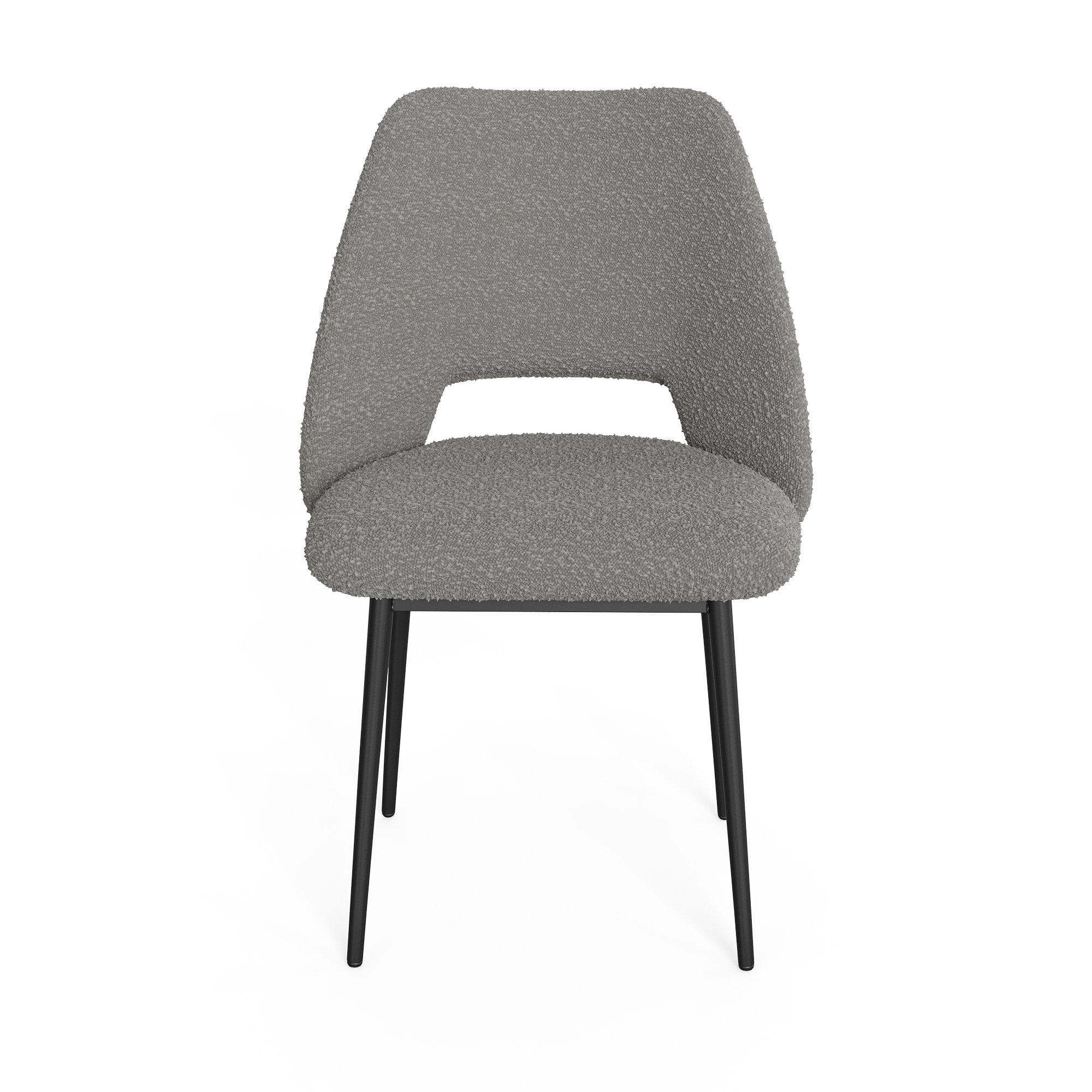 Valdez Boucle Dining Chair, Gray Boucle
