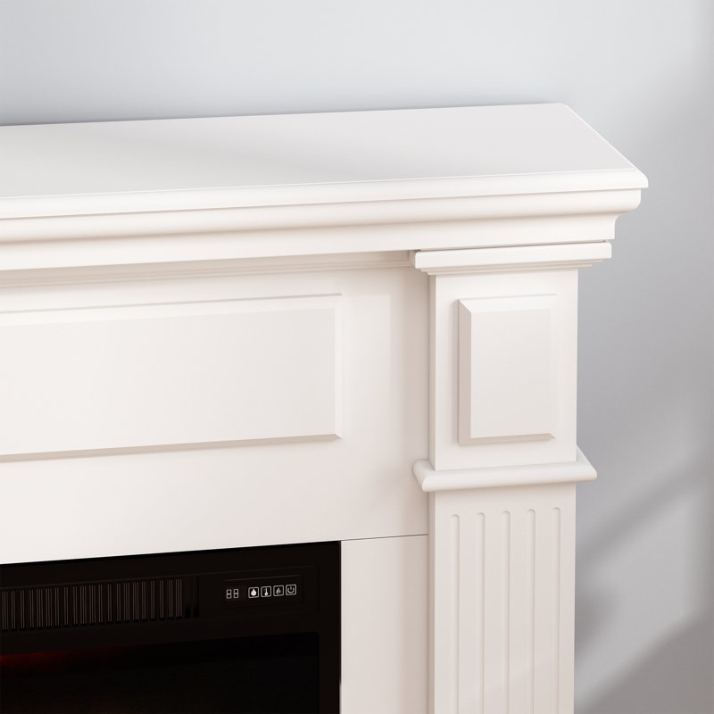 Electric Fireplace With Mantel, 43"W×11"D×40"H, 44" H x 55" W x 13.5" D