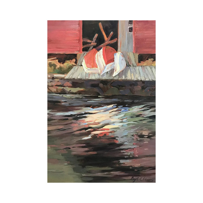 Boathouse Maine 1 Piece Wall Art on Canvas, 66.04 cm H x 45.72 cm W x 3.175 cm D, Does Not Apply