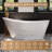 67 Inch,58-Gallon Freestanding Soaking Bathtub, 100% Pure Virgin Acrylic With Drain And Overflow,Glossy White