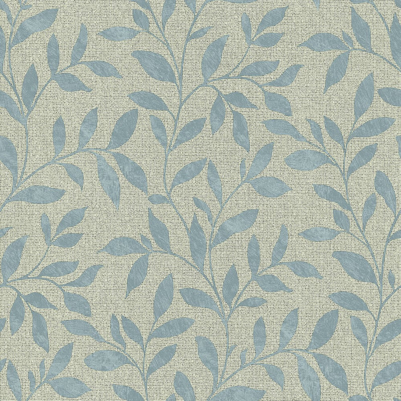 Utopia Collection Loose Leaf Wallpaper Roll, Blue