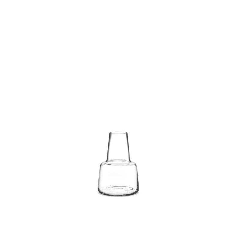 Flora Handmade Glass Table Vase, Clear, 4.7" H x 3.3" W x 3.3" D