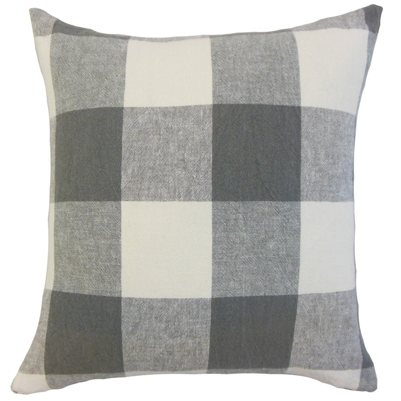 Boxford Linen Plaid Sham Set, King, Coal