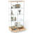 Modern Glass Display Cabinet With 2 Large Drawers, LED Lights, And 4 Shelves For Elegant Home Storage And Display-1357760901