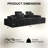 108" Cloud Modular Sectional Couch, Upholstered Compression Couches, Comfort Loveseat Sofa - No Assembly Required for Living Room Bedroom-748560127