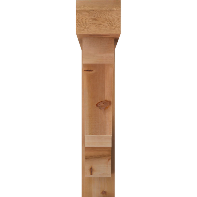 Support de bloc Balboa avec entretoise décalée, 42 x 42, Cèdre rouge occidental de l 8 po (scié brut)