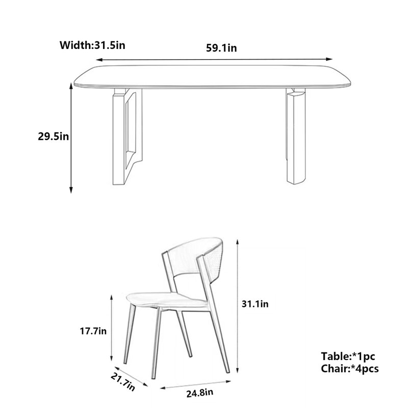 Anvers, 29.5"H x 59.1"L x 31.5"W