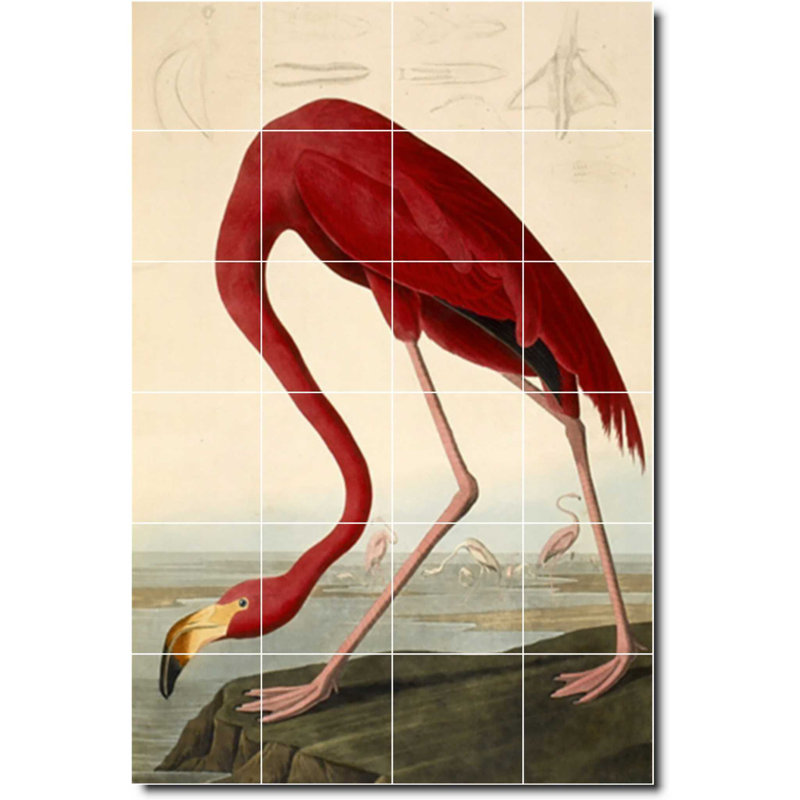 Carreau de céramique 48 po x 72 po 12 po x 12 po, Oiseau 294