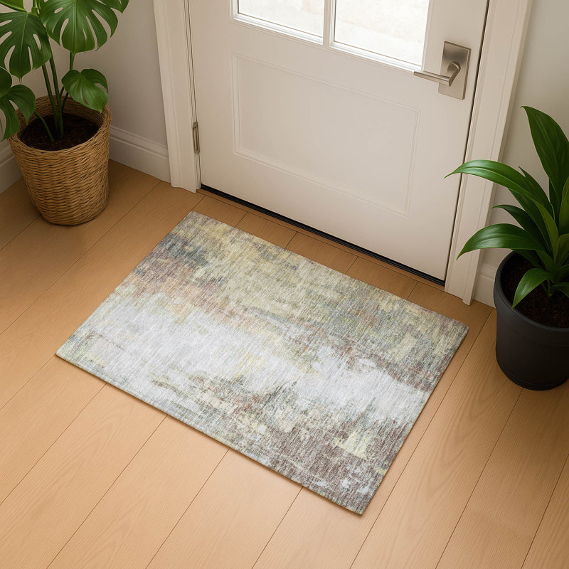 Premium Machine Washable  Abstract Rug, Rectangle 1'8" x 2'6"