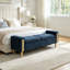 Banc de rangement rembourré en chenille de 65,67 po de largeur avec double couvercle-1907958714