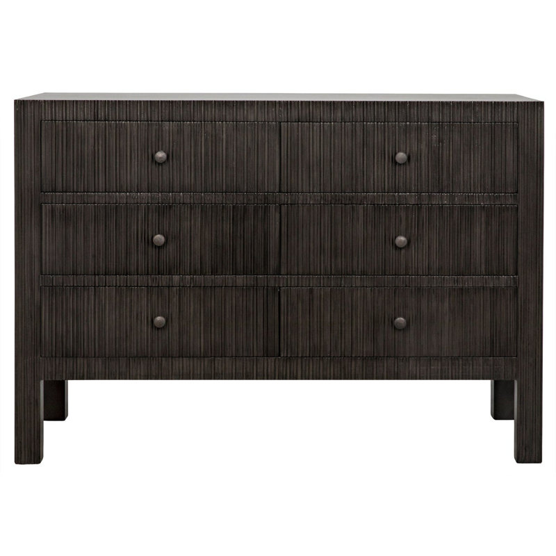 Conrad Double Black Mahogany 6-Drawer Dresser