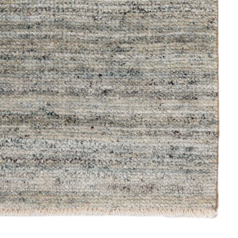 Jaipur Living Origin SAG02 Handknotted Solid Light Blue and Light Gray Area Rug (12'x15'), Rectangle 12' x 15'